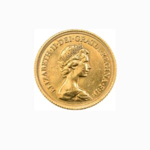 Moneda Libra de oro 22kts. Elizabeth